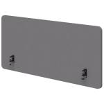 Accent Rapid Acoustic Screen - Grey - 1800x595mm Overal Size - 480mm high above the desktop. 80% post consumer recycled content. Side mount suitable for 25-30mm desk tops. Fits for Loctek Flexispot Standing Desk