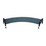 Fluteline Curve Footrest - Black Frame With Grey Carpet - Board Size 1000mm x 260mm - Height Adjustable Range 40mm-140mm