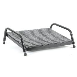 Fluteline Footrest - Black Frame With Grey Carpet - Board Size 450mm x 260mm - Height Adjustable Range 40mm-140mm