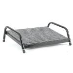 Fluteline Footrest - Black Frame With Grey Carpet - Board Size 450mm x 260mm - Height Adjustable Range 40mm-140mm