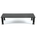 Fluteline Large Monitor Stand - Black - Board Size 290mm x 580mm - Height Adjustable Range 120mm-190mm - Enough space underneath for the users keyboard or CPU, allowing space for clerical work.