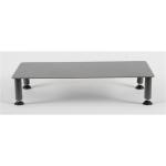 Fluteline Large Monitor Stand - Charcoal - Board Size 290mm x 580mm, - Height Adjustable Range 120mm-190mm - Enough space underneath for the users keyboard or CPU, allowing space for clerical work.