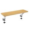 FlexiSpot DO03 Monitor Riser Stand - Bamboo Texture Desktop - White Frame