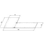 FlexiSpot Table Top Part - L Shape Chipboard Desktop Only - 1800x1200x600mm - Black - For E7L