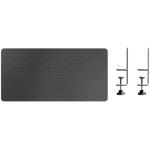 FlexiSpot DDB-L-B DIY Pegboard Gaming Desk Storage Organizer - Black - Clamp & Wall Mountable - 900x370mm - Fits for standing desk, come with accessories shelfs kits