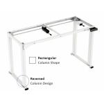 FlexiSpot E1Q White Electric Standing Desk Frame Only - Single Motor - Max Load 115kg - Speed 10mm/s - Height Range 715-1185mm
