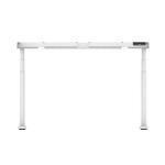 FlexiSpot E8 White Standing Desk Frame Only - Dual Motor - 3 Stage Oval Shaped Leg - Memory Presets - Max Load 125kg - White - Speed 38mm/s - Height Range 600-1250mm