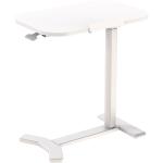 FlexiSpot H5 Height Adjustable Sofa & Bed Side Flip Table - White - Desk Size 600x400x16mm - Gas Spring Height Range 650-1050mm - Load Capacity 7kg - Turnover Angle 90° Hidden Mobile Casters