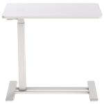FlexiSpot H7 Height Adjustable Mobile Sofa & Bed Side Table With Cup Holder - White - Desk Size 700x400x16mm - Gas Spring Height Range 660-1060mm - Load Capacity 7kg - Hidden Casters