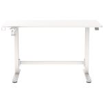 FlexiSpot H7 Axis Gas Spring Lift Desk - Height Adjustable Range 700-1150mm- White - Table Size 1200x600x16mm - Max Load 15-20kg - Cup Holder & Bag Hook - Hidden Wheels