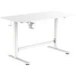 FlexiSpot H7 Axis Manual Height Adjustable Desk - Gas Spring Lifting - White - 1200x600x16mm
