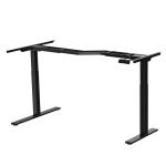 FlexiSpot E1L Black L Shape Electric Standing Desk Frame Only - 2-Stage Z-Shape Support Beam - Dual Motors - Height Range710-1200mm - Weight Capacity 100kgs - Memory Control Panel, Anti-collision sensor, Speed 32mm/s