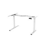 FlexiSpot E1L White L Shape Electric Standing Desk Frame Only - 2-Stage Z-Shape Support Beam - Dual Motors - Height Range710-1200mm - Weight Capacity 100kgs - Memory Control Panel, Anti-collision sensor, Speed 32mm/s