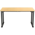 FlexiSpot E1Q 4 Leg Electric Standing Desk - 1400x700x25mm - Honey Oak Desktop + Black Four Leg Frame - Single Motor - Max Load 100kg - Speed 10mm/s - Height Range 715-1185mm