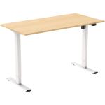FlexiSpot E2 Essential Standing Desk - 1200x600x25mm - Honey Oak Colour Desktop/White Frame - Single Motor - Height Adjustable Range 710-1210mm - Weight Capacity 70kg, Speed 25mm/s - UP/Down Controler With USB Port