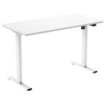 FlexiSpot E2 Essential Standing Desk - 1600x800x25mm - White Desktop/White Frame - Single Motor - Height Adjustable Range 710-1210mm - Weight Capacity 70kg, Speed 25mm/s - UP/Down Controler With USB Port