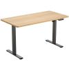 FlexiSpot E2 Pro Essential Standing Desk - 1200x600x25mm - Honey Oak Colour Desktop/Black Frame - Single Motor - Height Adjustable Range 710-1210mm - Weight Capacity 70kg, Speed 25mm/s - 4 Presets Buttons Keypad with USB Ports (1x Type-A, 1 FlexiSpot E2 Pro Essential Standing Desk - 1200x600x25mm - Honey Oak Colour Desktop/Black Frame - Single Motor - Height Adjustable Range 710-1210mm - Weight Capacity 70kg, Speed 25mm/s - 4 Presets Buttons Keypad with USB Ports (1x Type-A, 1