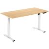 FlexiSpot E2 Pro Essential Standing Desk - 1200x600x25mm - Honey Oak Colour Desktop/White Frame - Single Motor - Height Adjustable Range 710-1210mm - Weight Capacity 70kg, Speed 25mm/s - 4 Presets Buttons Keypad with USB Ports (1x Type-A, 1 FlexiSpot E2 Pro Essential Standing Desk - 1200x600x25mm - Honey Oak Colour Desktop/White Frame - Single Motor - Height Adjustable Range 710-1210mm - Weight Capacity 70kg, Speed 25mm/s - 4 Presets Buttons Keypad with USB Ports (1x Type-A, 1