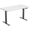 FlexiSpot E2 Pro Essential Standing Desk - 1400x700x25mm - White Desktop/Black Frame - Single Motor - Height Adjustable Range 710-1210mm - Weight Capacity 70kg, Speed 25mm/s - 4 Presets Buttons Keypad with USB Ports (1x Type-A, 1x Type-C) FlexiSpot E2 Pro Essential Standing Desk - 1400x700x25mm - White Desktop/Black Frame - Single Motor - Height Adjustable Range 710-1210mm - Weight Capacity 70kg, Speed 25mm/s - 4 Presets Buttons Keypad with USB Ports (1x Type-A, 1x Type-C)