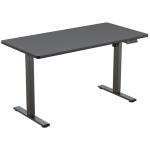 FlexiSpot E2 Pro Essential Standing Desk - 1600x800x25mm - Black Desktop/Black Frame - Single Motor - Height Adjustable Range 710-1210mm - Weight Capacity 70kg, Speed 25mm/s - 4 Presets Buttons Keypad with USB Ports (1x Type-A, 1x Type-C)