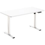 FlexiSpot E2 Pro Essential Standing Desk - 1600x800x25mm - White Desktop/White Frame - Single Motor - Height Adjustable Range 710-1210mm - Weight Capacity 70kg, Speed 25mm/s - 4 Presets Buttons Keypad with USB Ports (1x Type-A, 1x Type-C)