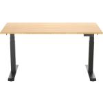 FlexiSpot E7 Premium Ergonomic Office Standing Desk WFH - 1400x800x25mm - Dual Motors - 3 Stage Height Range 580-1230mm - Programmable Height Memory Control - Anti-Collision Function - Weight Capacity 125kg - Honey Oak Color Table Top