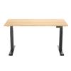 FlexiSpot E7 Premium Ergonomic Office Standing Desk WFH - 1400x700mm - Bamboo Desktop Black Frame - Dual Motors - 3 Stage Height Range 580-1230mm - Programmable Height Memory Control - Anti-Collision Function - Weight Capacity 125kg
