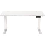 FlexiSpot E7 Premium Ergonomic Office Standing Desk WFH - 1400x700x25mm - White Curve MDF Tabletop - Dual Motors - 3 Stage Height Range 580-1230mm - Programmable Height Memory Control - Weight Capacity 125kg