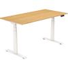 FlexiSpot E8 Premium Height Adjustable WFO & WFH Standing Desk - 1400x700mm - Honey Oak Colour Chipboard - White Oval Column Frame - Dual Motors 3-Stages - Height Range 600-1250mm - Weight Capacity 125kg, Speed 38mm/s, 3 programmable preset FlexiSpot E8 Premium Height Adjustable WFO & WFH Standing Desk - 1400x700mm - Honey Oak Colour Chipboard - White Oval Column Frame - Dual Motors 3-Stages - Height Range 600-1250mm - Weight Capacity 125kg, Speed 38mm/s, 3 programmable preset
