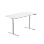 FlexiSpot E8 Premium Height Adjustable WFO & WFH Standing Desk - 1800x800mm - White Chipboard Desktop - White Oval Column Frame - Dual Motors 3-Stages - Height Range 600-1250mm - Weight Capacity 125kg, Speed 38mm/s, 3 programmable memory pr
