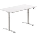 FlexiSpot E8 Premium Height Adjustable WFO & WFH Standing Desk - 1800x800mm - White Chipboard Desktop - White Oval Column Frame - Dual Motors 3-Stages - Height Range 600-1250mm - Weight Capacity 125kg, Speed 38mm/s, 3 programmable presets