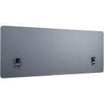 KONIC Acoustic Desktop Privacy Panel with Felt Filling - Grey - 1500x600x20mm - Sound Reduction - Double-Sided Tackable Fabric - Heavy Duty Clamp Base - Fits For Loctek Flexispot Standing Desk