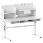 KONIC Study Manual Desk - 1200x600 White Tabletop - Height Adjustable Range 540-760mm
