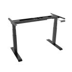 Loctek Electric Standing Desk Frame Only Black Dual Motors, 3-Stage Height Range 580-1230mm, Horizontal Width Range 1125-1925mm,  Weight Capacity 125kgs, Memory Control Panel, Anti-collision sensor, Speed 38mm/s, Desktop Not Included - For