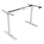 Loctek Electric Standing Desk Frame Only White Dual Motors, 3-Stage Height Range 580-1230mm, Horizontal Width Range 1125-1925mm,  Weight Capacity 125kgs, Memory Control Panel, Anti-collision sensor, Speed 38mm/s, Desktop Not Included - For