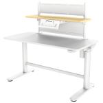 Loctek CD101 Height Adjustable Study Desk With Book Shelf - 1000x500x18mm White Tabletop - Height Adjustable Range 550-890mm - Loading 40kg - Lifting Speed 15mm/s