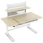 Loctek Ergonomic Study Height Adjustable Desk - 1120x600mm Tabletop - Book Shelf Holder - Storage Drawer - Bag Hook - Tilt Adjustment - Height Range 550-890mm - Loading 40kg - Lifting Speed 15mm/s