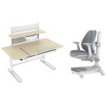 Loctek Ergonomic Child Study Height Adjustable Desk & Chair Set, With Book Shelf Holder - Storage Drawer - Bag Hook - Electric Height Adjustable