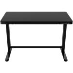 Loctek Home & Office All-in-One Standing Desk Tempered Glass Black Tabletop Size 1200*600mm - Height Memory Control Panel - 2 USB-A & 1 USB-C Charging Port  - Anti Collision System & Child Safety Lock - Pull-out Drawer - 3 Years Warranty