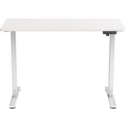 Loctek Ergonomic Basic Standing Desk - Single Motor - 1200x600x16mm Spliced Tabletop - White - Weight Capacity 70KG - Memory Control Panel - 2 Stage Height Adjustable 735-1180mm - Speed 15mm/s - Sound <50dB