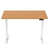 Loctek Ergonomic Premium Office Standing Desk - 1600x800x25mm - Dual Motors - 3 Stage Height Range 580-1230mm - Programmable Height Memory Control - Anti-Collision Function - Weight Capacity 125kg - Honey Oak Colour Table Top With White Bas Loctek Ergonomic Premium Office Standing Desk - 1600x800x25mm - Dual Motors - 3 Stage Height Range 580-1230mm - Programmable Height Memory Control - Anti-Collision Function - Weight Capacity 125kg - Honey Oak Colour Table Top With White Bas