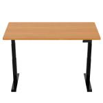 Loctek Ergonomic Premium Office Standing Desk - 1800x800x25mm - Dual Motors - 3 Stage Height Range 580-1230mm - Programmable Height Memory Control - Anti-Collision Function - Weight Capacity 125kg - Honey Oak Color Table Top With Black Base