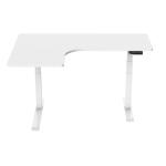 Loctek ET223DL 1600x1100x595mm Ergonomic , Max Load White L-Shape (Left L) Corner 125KG, Electric Height Adjustable Desk With Dual Motors, Height Adjust 580-1230mm, Holeless Design Column, with Anti-Collision Safety System - 5 Year Warranty