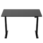Loctek Ergonomic Pro Office Standing Desk - Dual Motor - 1200x600x25mm - 2 Stage Height Range 710-1200mm - Programmable Height Memory Control - Anti-Collision Function - Weight Capacity 100kg - Black Table Top With Black Base Frame