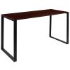 Miro GF156-14-M23 Mahogany M23/Black Terni Office Desk Mahogany Laminate Top & Black Steel Frame 1400x600x750mm