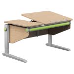 Moll Winner Children Split Desk with Drawer - OAK - Magnet Ruler - Foldable Book Suppor - Bag hook - Height adjustment Comfort (stepless)