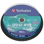 Verbatim 43552 4x DVD-RW - 10 Pack 4.7GB Spindle - Re-writable