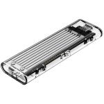 Orico Transparent M.2 NVME USB3.1 Gen.2 USB-C SSD Enclosure - Silver