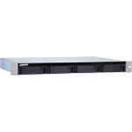 QNAP TL-R400S 4-Bay SATA 6Gb/s 1U Rack JBOD Storage Enclosure 1x mSAS SFF-8088 Port - mSAS to mSAS Cable & QSFP SATA Expansion Card - 3 Years Warranty - Rails Not Included