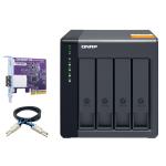 QNAP TL-D400S 4-Bay JBOD Storage Enclosure Includes QXP-400eS PCIe Card & 1x MiniSAS Cables